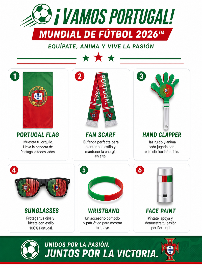 Portugal Football Nation Fan Set – Official Supporter Gear