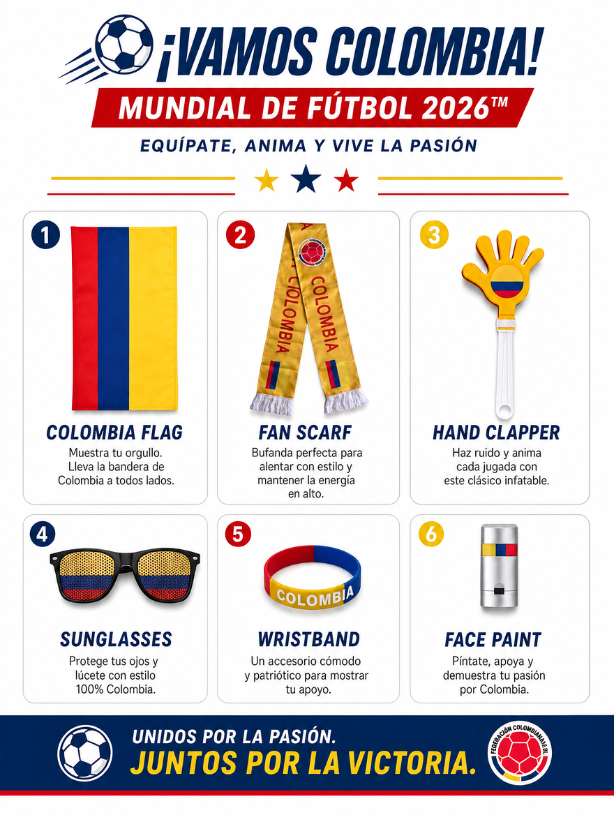 Colombia Ultimate soccer Fan Set – Supporter Merchandise