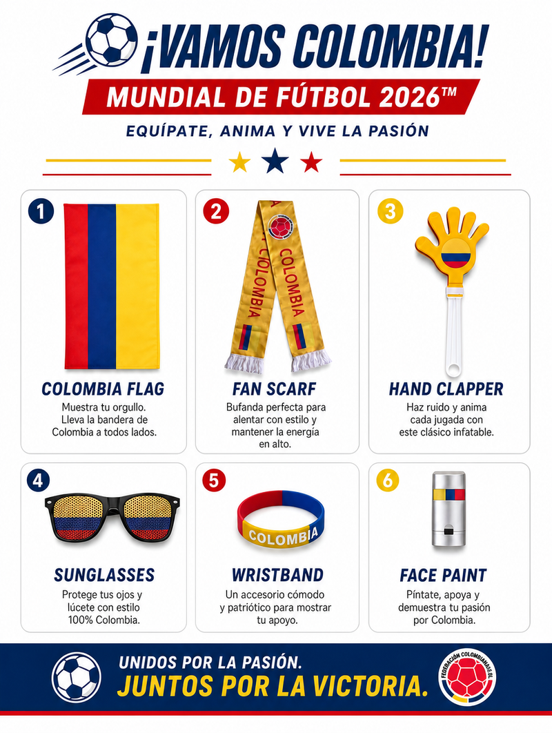 Colombia Ultimate soccer Fan Set – Supporter Merchandise