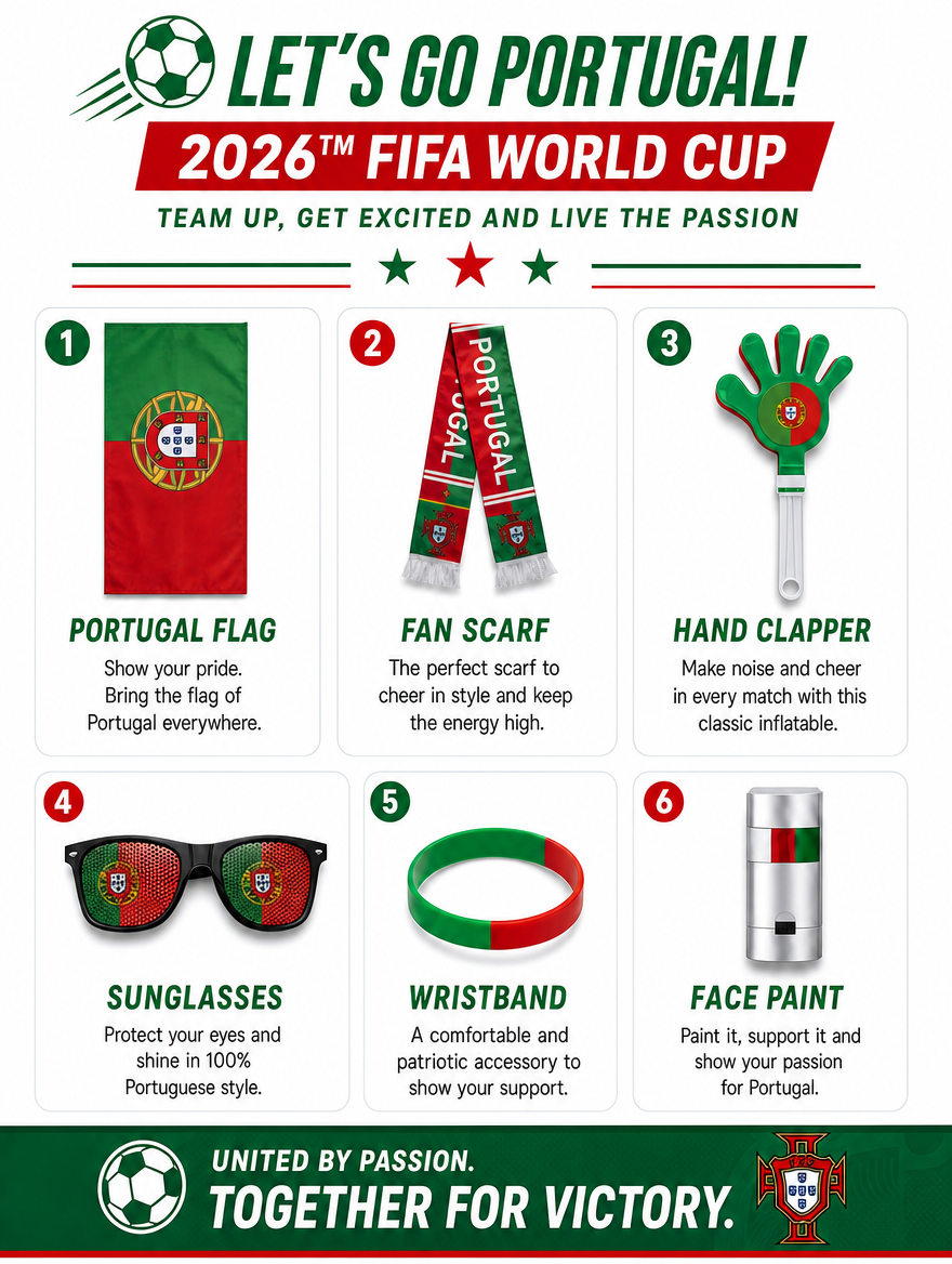 Portugal Football Nation Fan Set – Official Supporter Gear