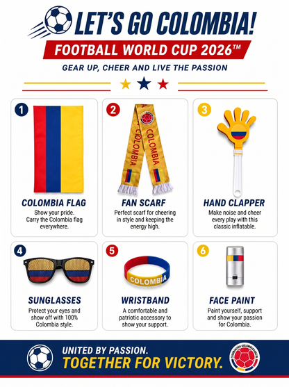 Colombia Ultimate soccer Fan Set – Supporter Merchandise