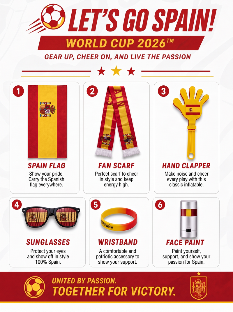 Spain soccer Nation Fan Set – La Roja Supporter Gear