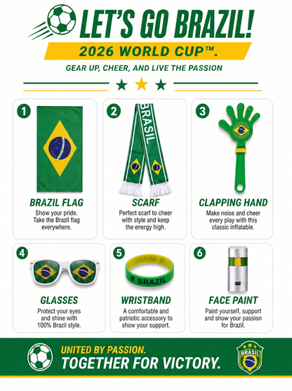 Brazil soccer Nation Fan Set – Seleção Supporter Gear