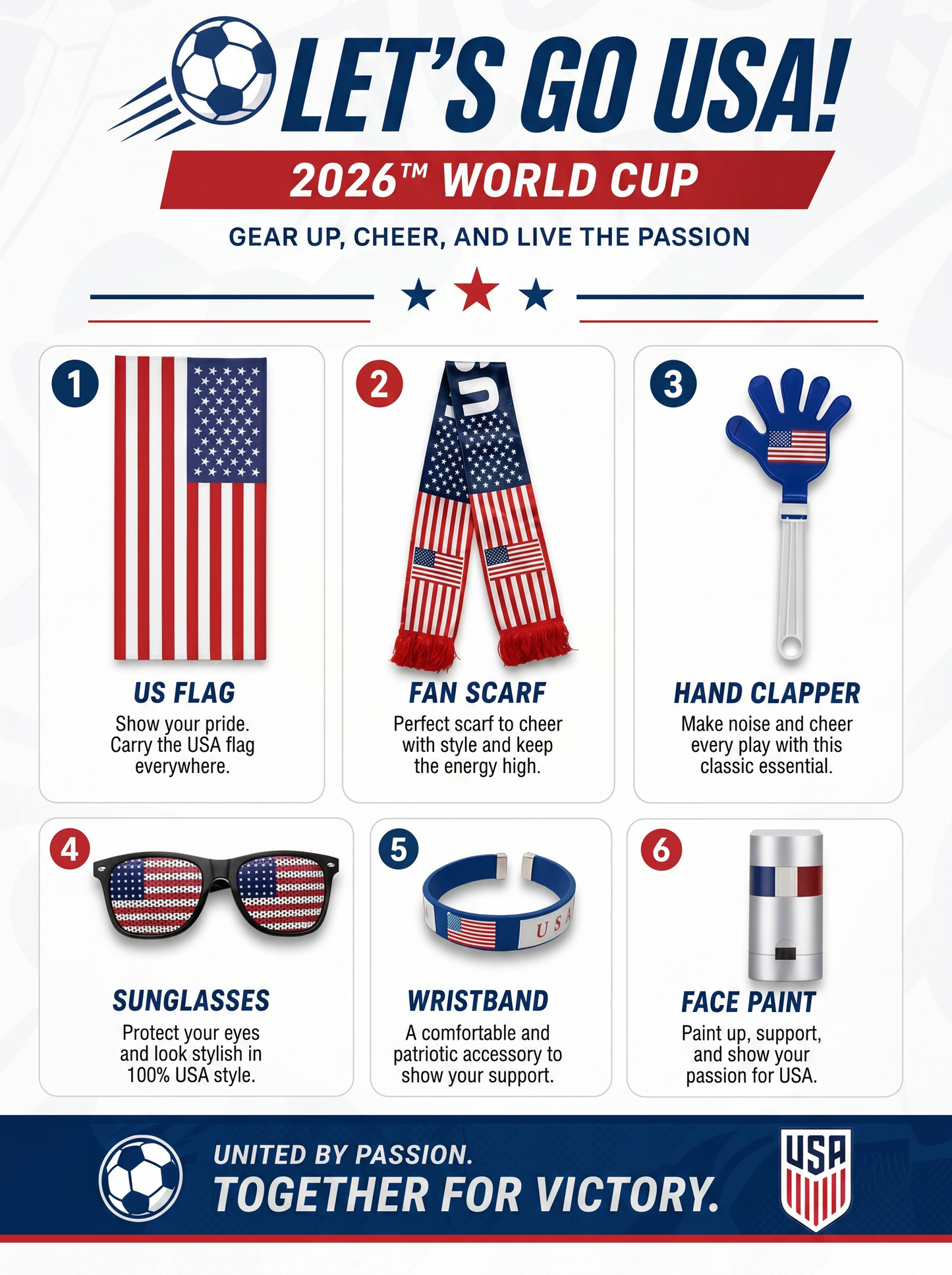 USA soccer Nation Fan Set – American Supporter Gear 2026