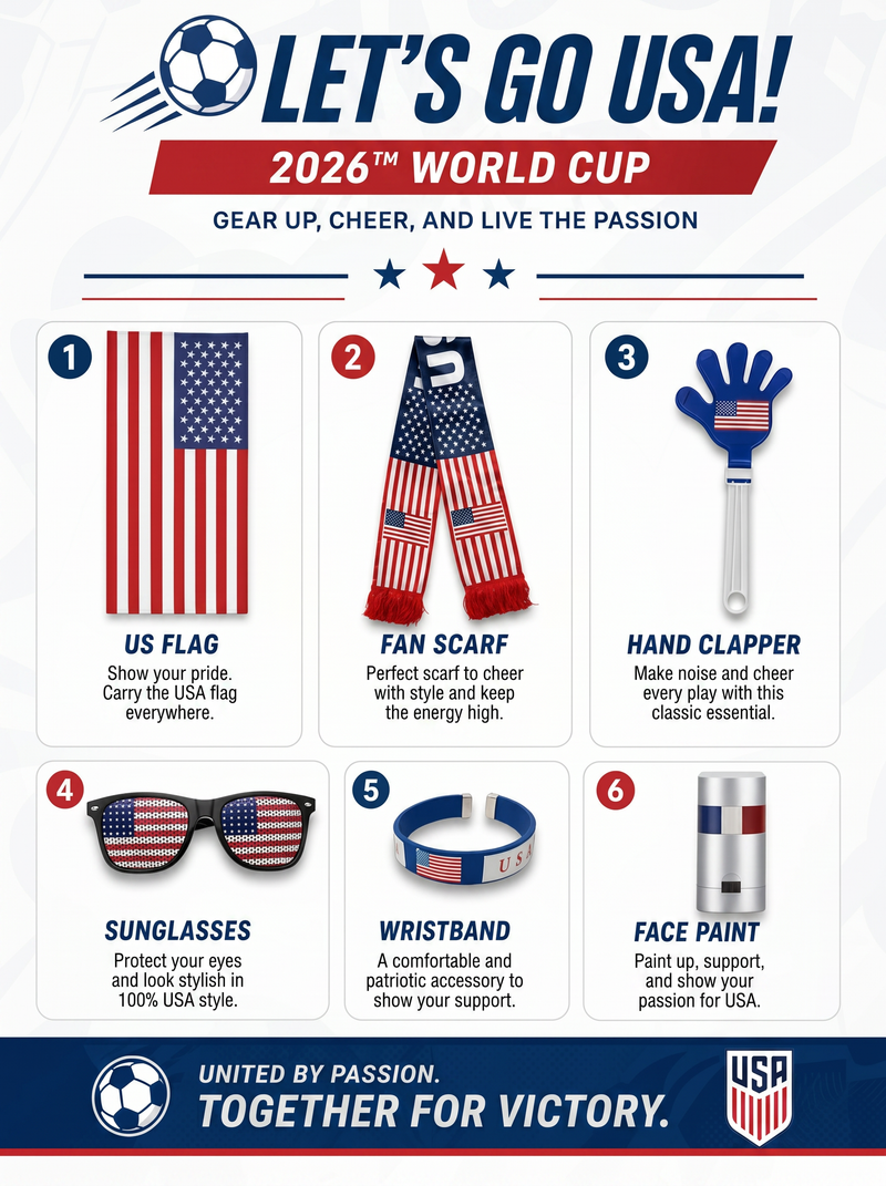 USA soccer Nation Fan Set – American Supporter Gear 2026
